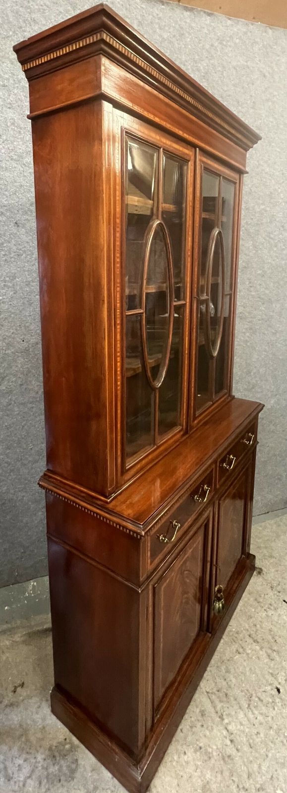 Good Quality Edwardian Inlaid Bookcase photo vintage