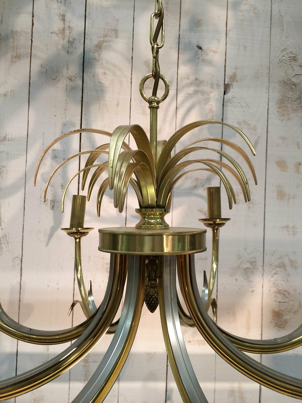 photo furniture Pineapple Chandelier In Brushed Metal And Gold Metal In The Taste Of Maison Charles