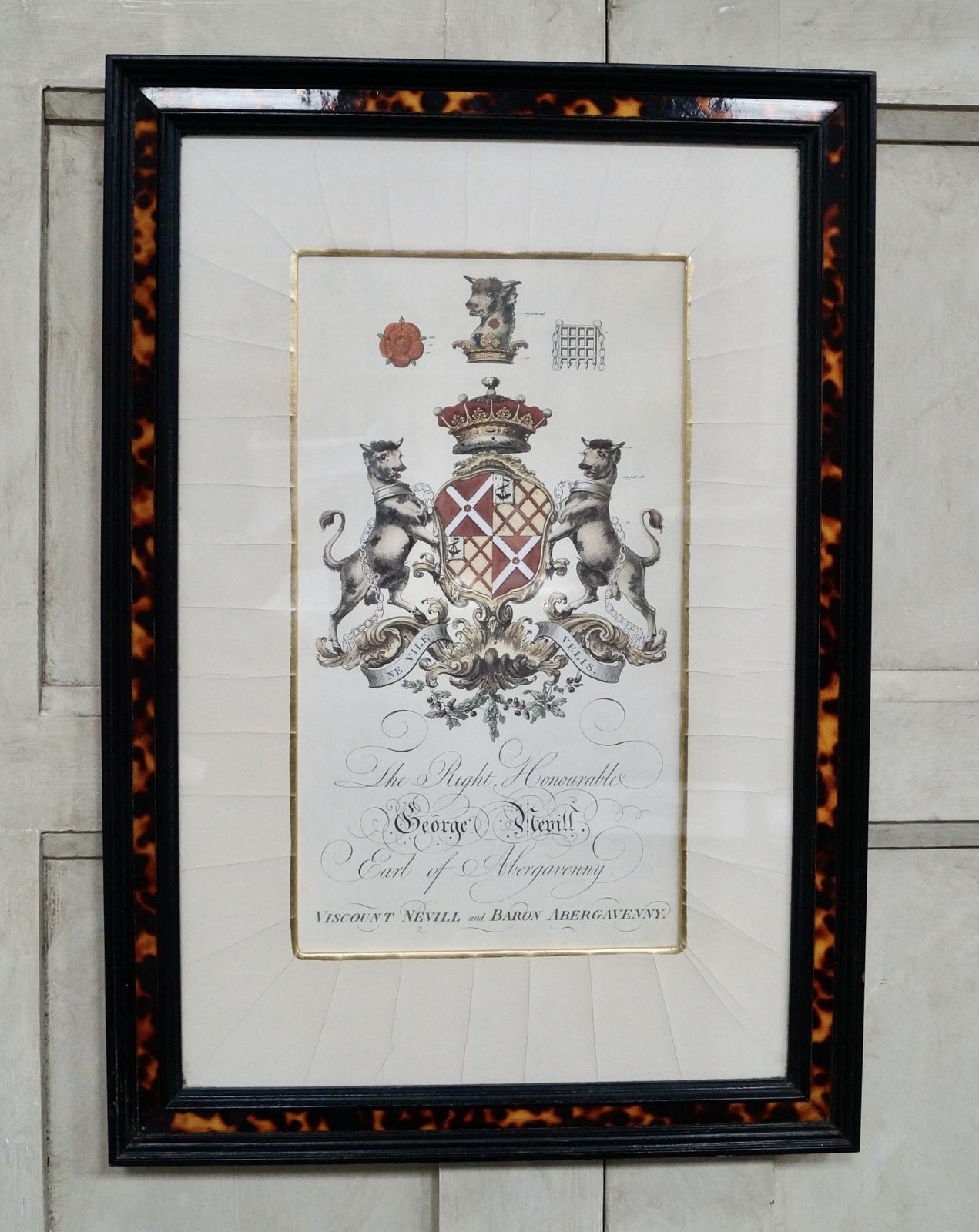 Antique Pair Of Framed Coat Of Arms photo furniture