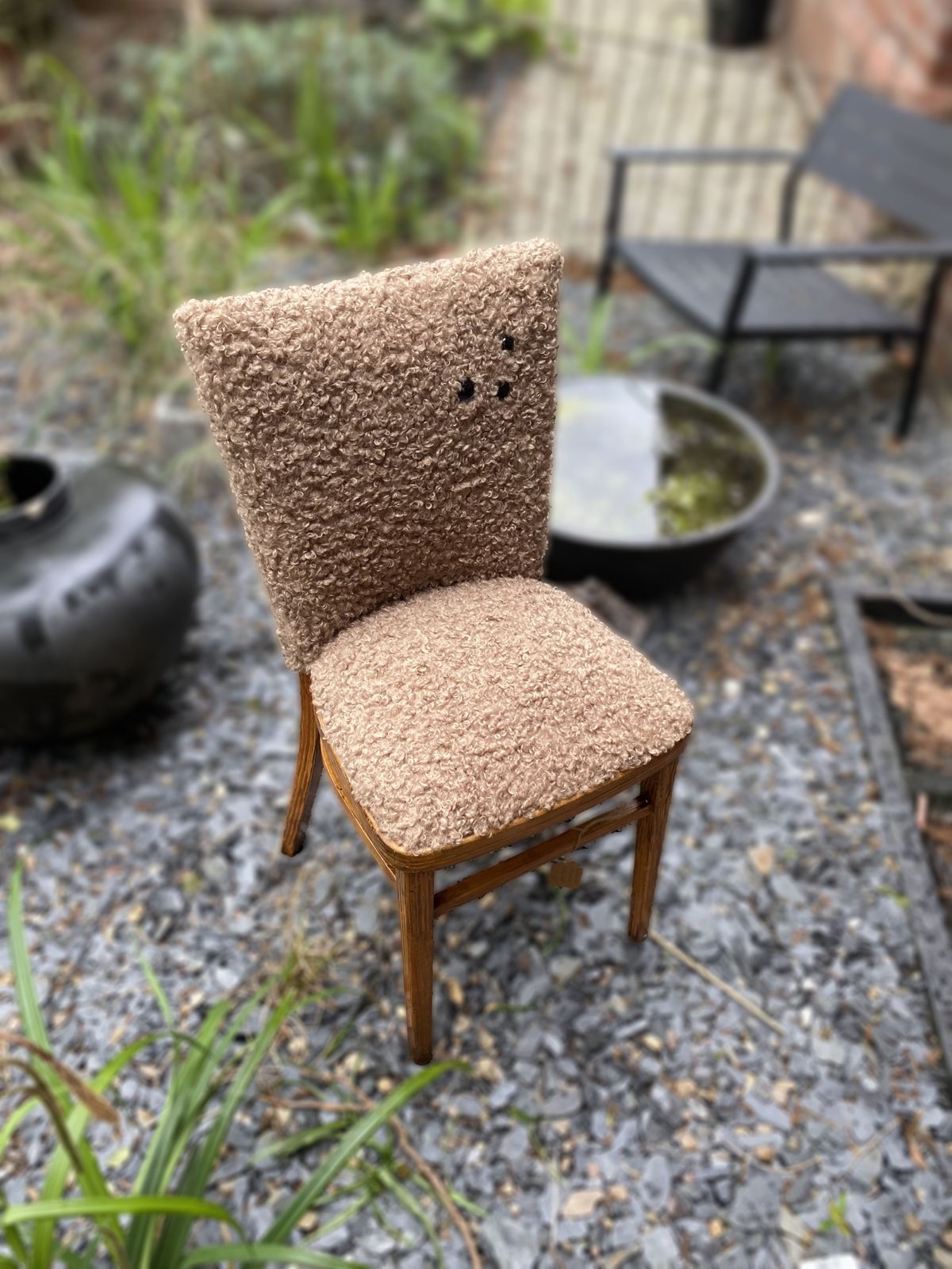 Teddy Fur Occasion Chair, Mid 20th Century photo for sale