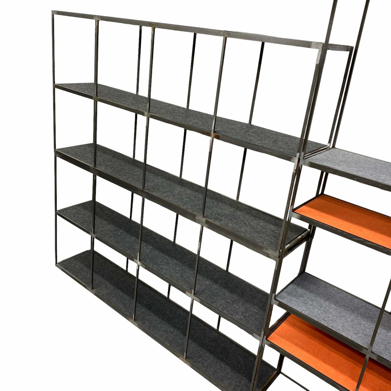 Room Dividers Freestanding Units Shelving Brushed Steel photo vinterior