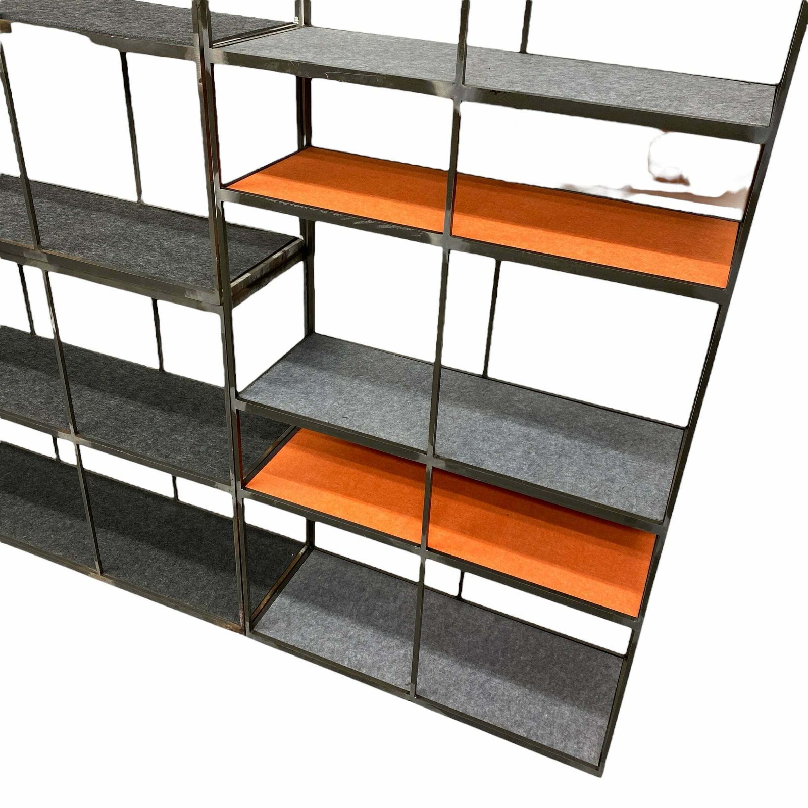 Room Dividers Freestanding Units Shelving Brushed Steel photo buy