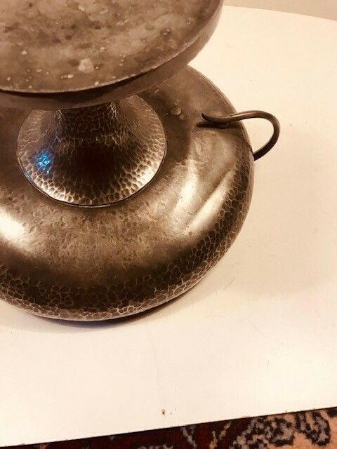 An Early C20 Hammered Pewter Tazza In The Art Nouveau Style photo Home Decor