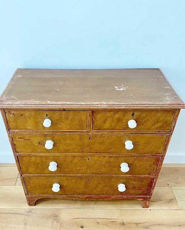 Victorian Scumbled Painted Chest Of Drawers photo buy