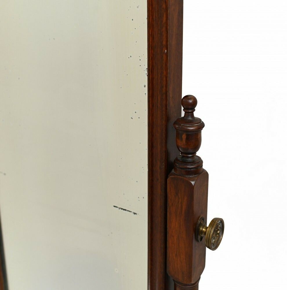 Georgian Cheval Mirror Swivel Mahogany 1890 photo Home Decor
