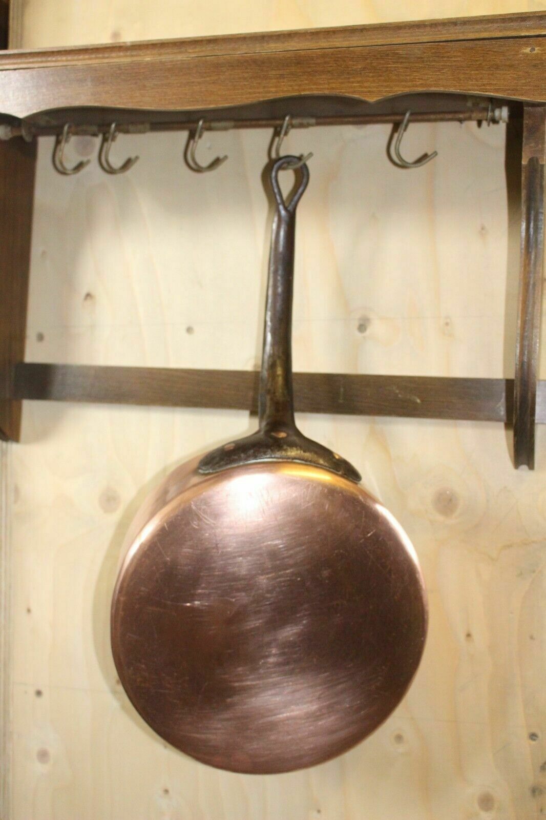 French Professional Rare Find Copper Fry Pan N. 77 Iron Handle 0 7 1 Paris 27x7