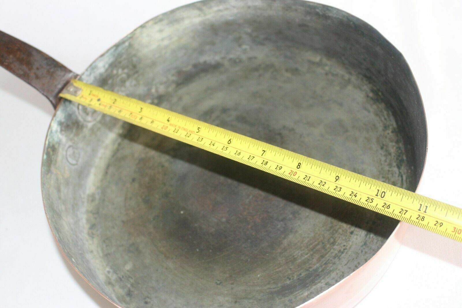photo vintage French Professional Rare Find Copper Fry Pan N. 77 Iron Handle 0 7 1 Paris 27x7