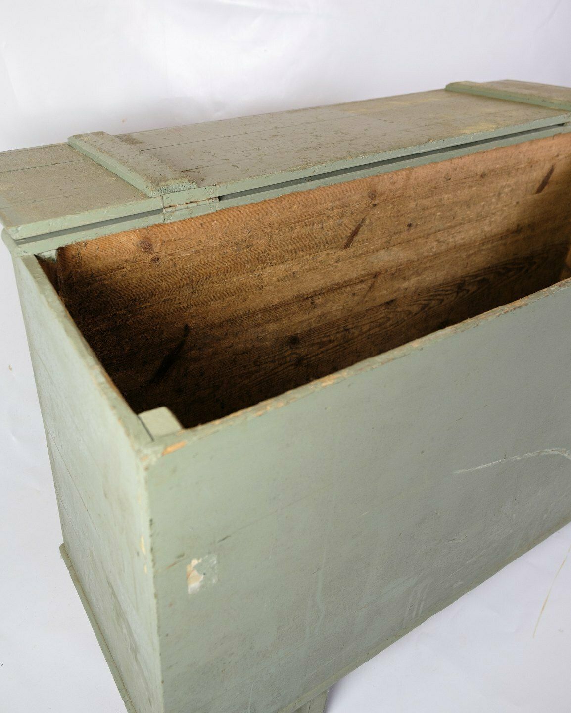 Antique Stoage Chest Grey Painted From 1930s photo Furniture
