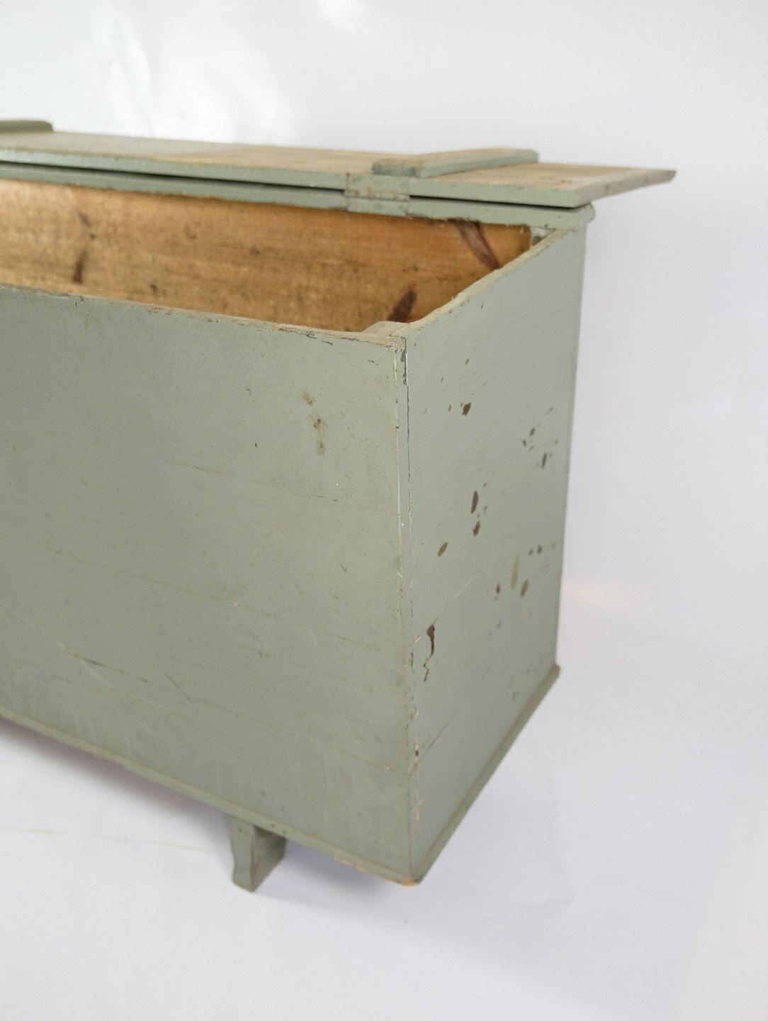 Antique Stoage Chest Grey Painted From 1930s photo buy