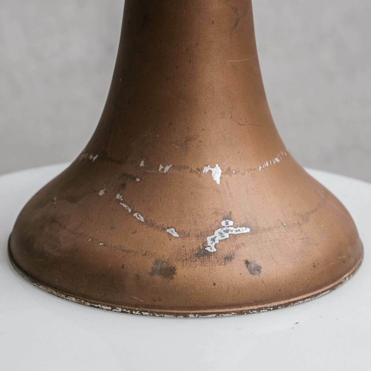 Large Mid Century Metal And Opaline Glass French Pendant Light photo buy