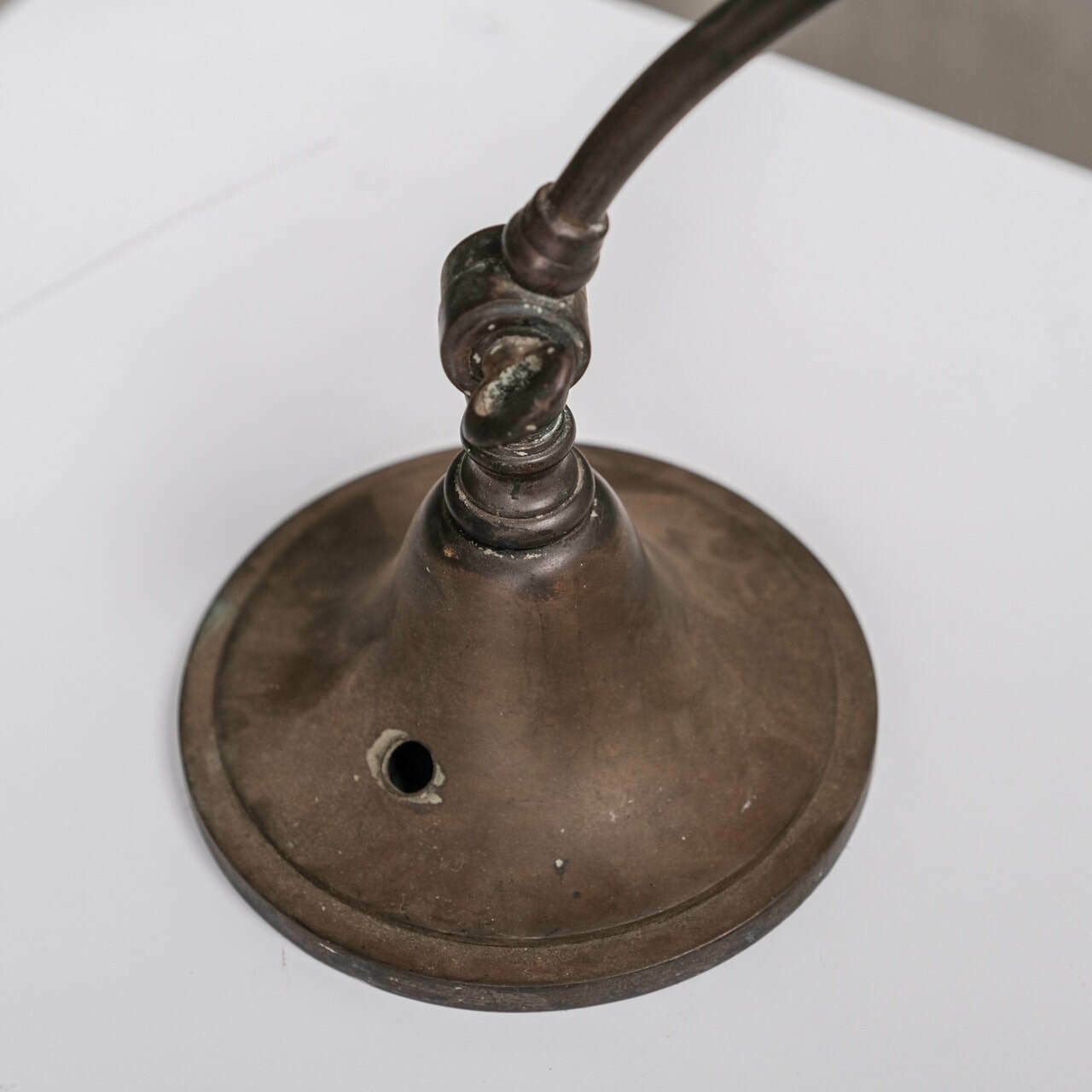 Antique Metal Frosted Glass Desk Lamp photo 375.0