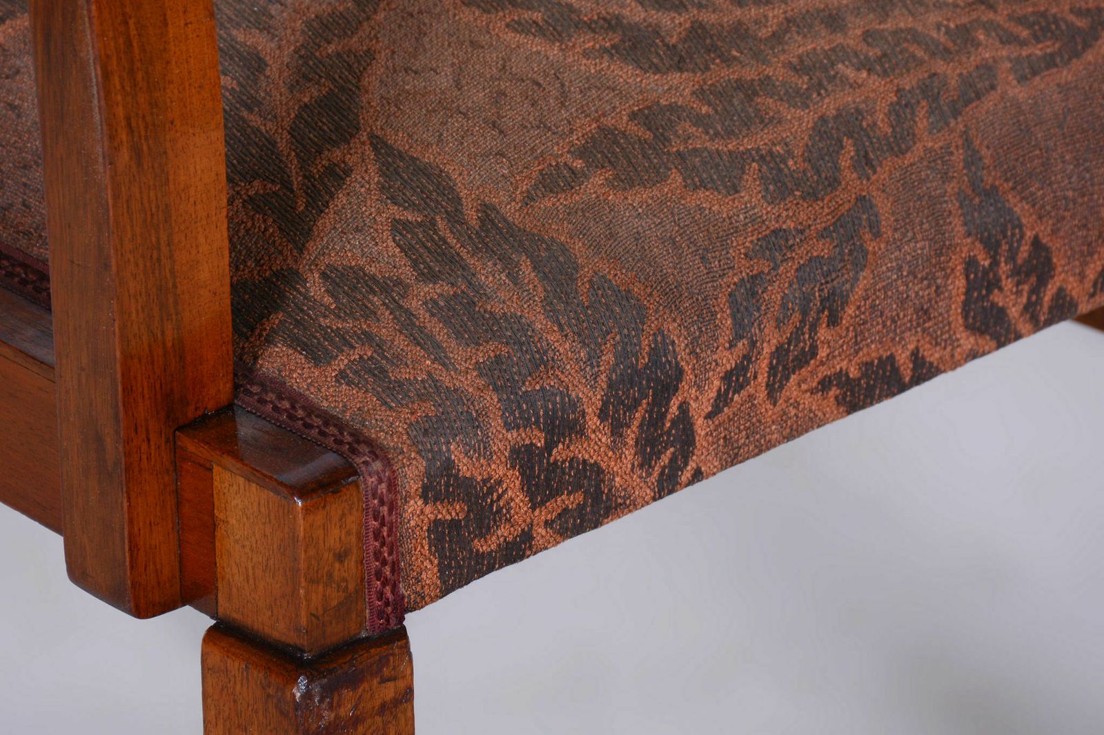 Restored Art Deco Armchair, Walnut, Original Upholstery, Czech, 1920s photo Furniture