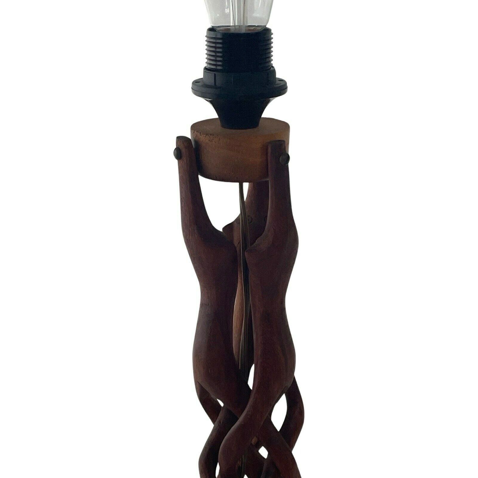 Vintage Scandinavian   Organically Shaped Lamp   Teak Mounting   1960's, Denmark   Can Fit A Shade photo Lighting