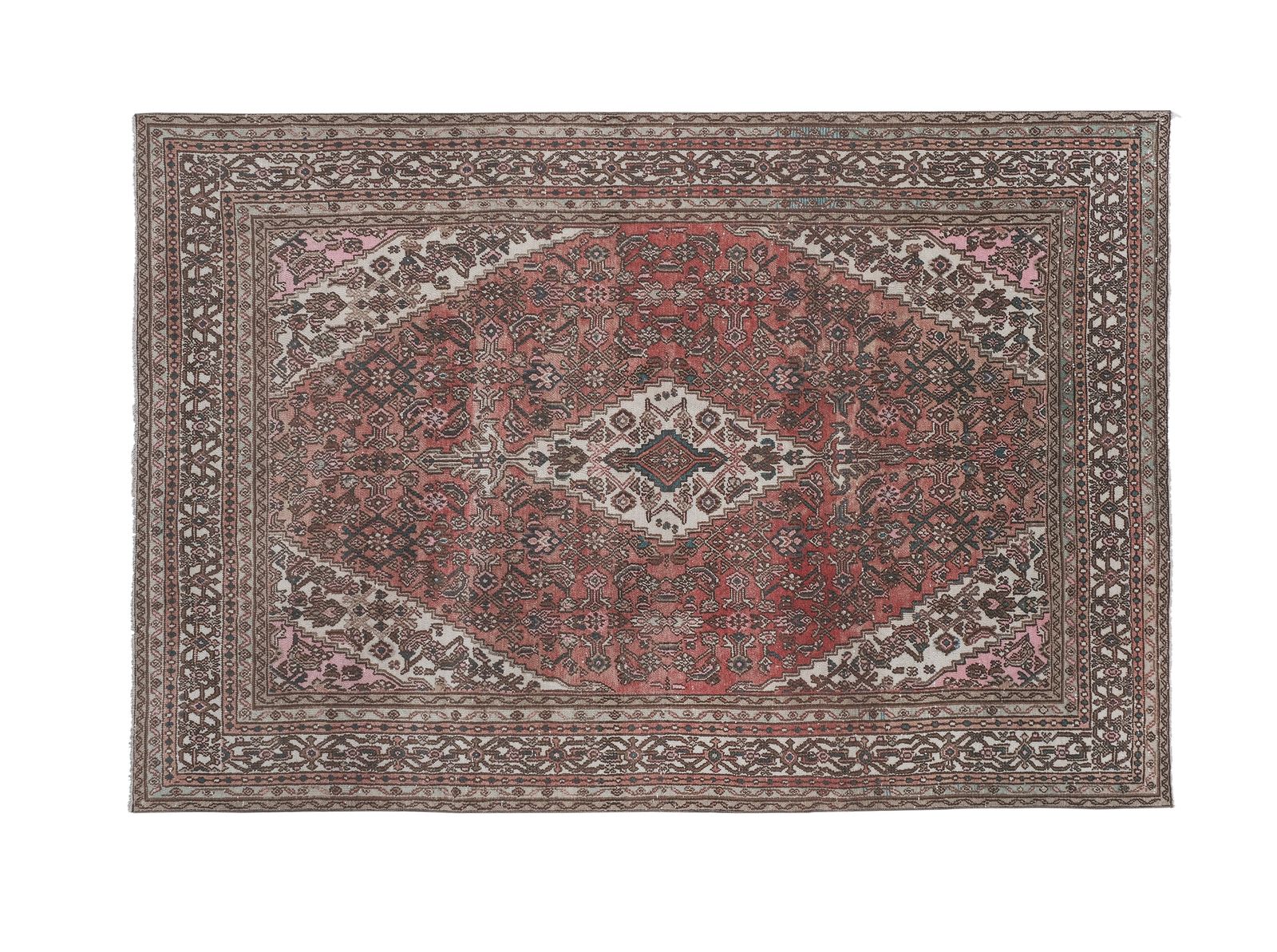 Tribal Anatolian Oushak Rug 6'11" X 10' photo for sale