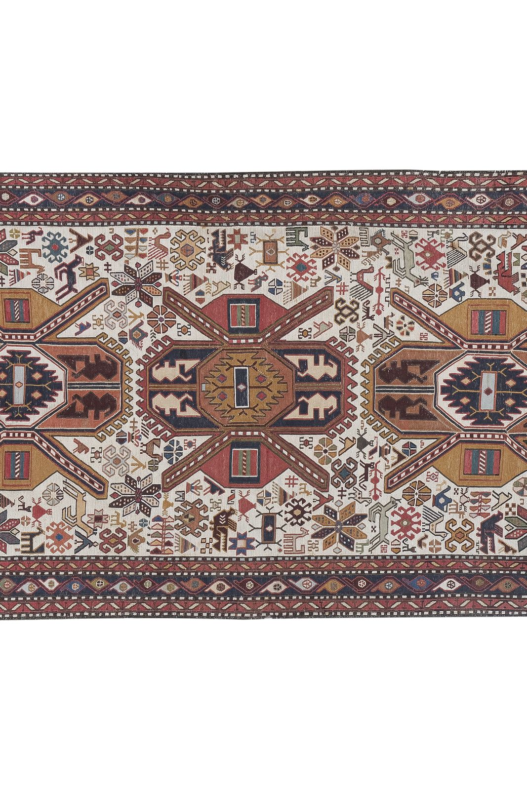 1960s Turkish Animal Pictorial Soumac Rug 3'4'' X 6'4'' photo furniture