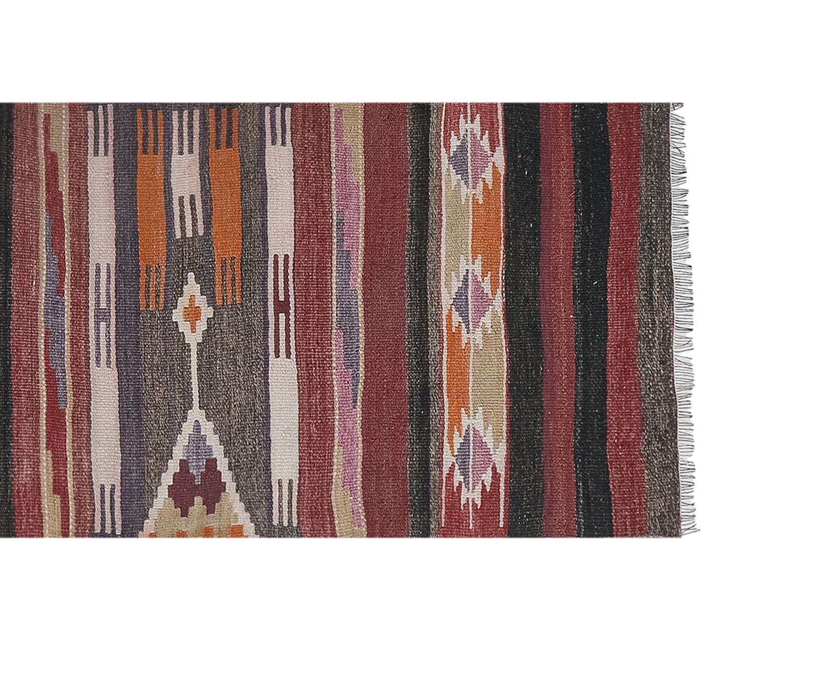 Mid Century Nomadic Wool Anatolian Hall Kilim Runner 2.6' X 10.8' photo for sale