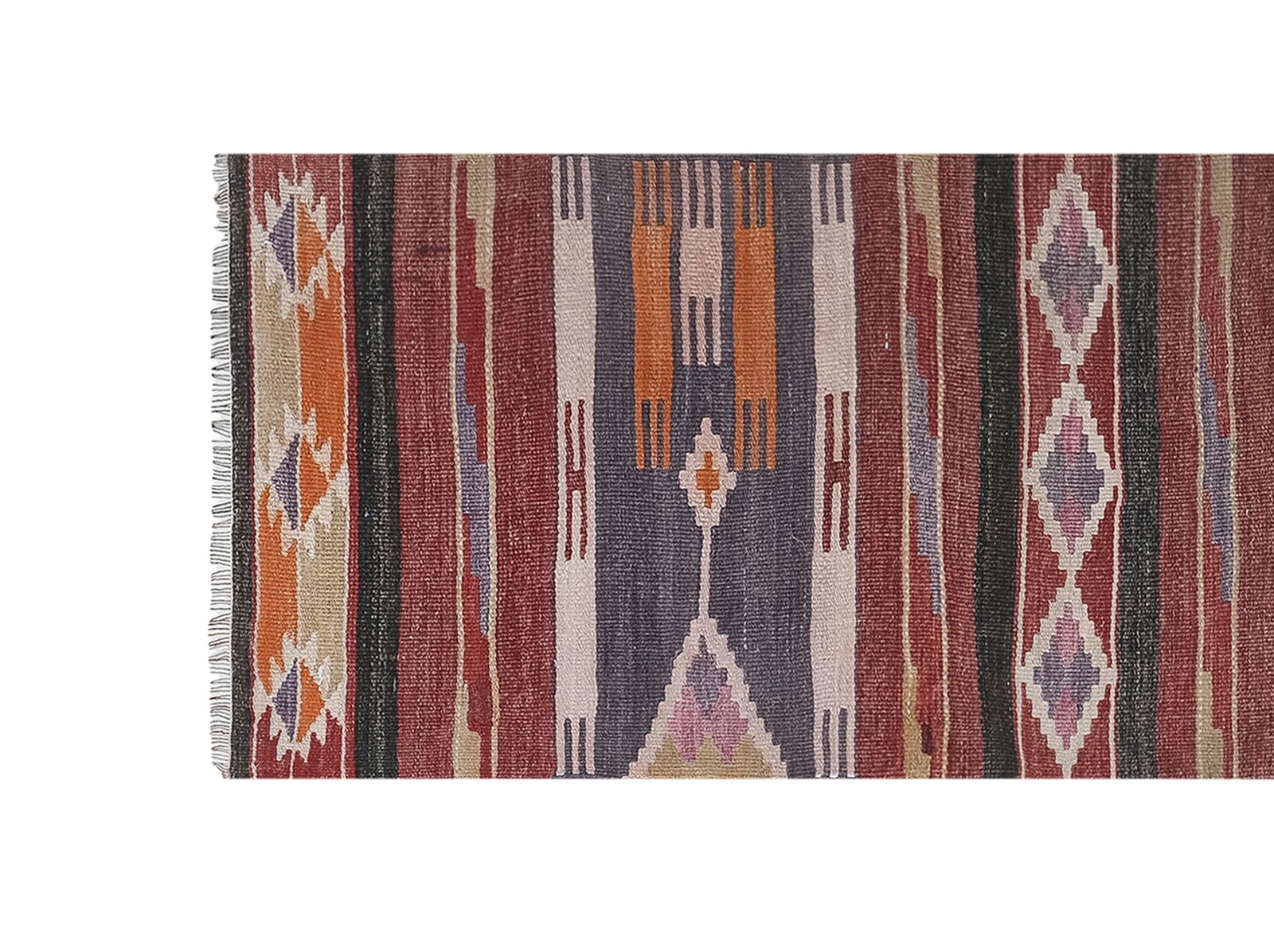 Mid Century Nomadic Wool Anatolian Hall Kilim Runner 2.6' X 10.8' photo buy