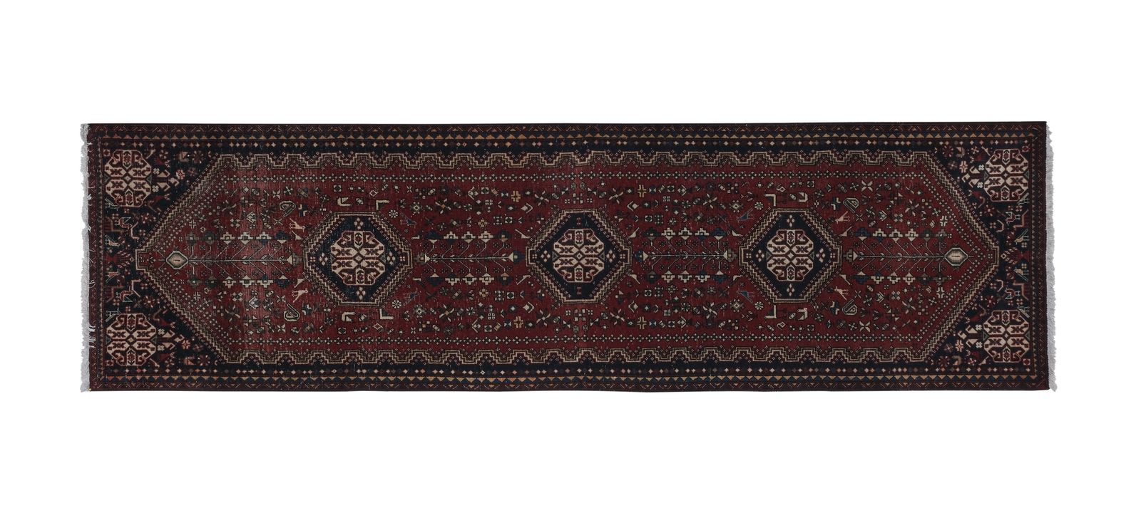 1970s Turkish Hand Knotted Runner Rug 2'7" X 9'6" photo vinterior
