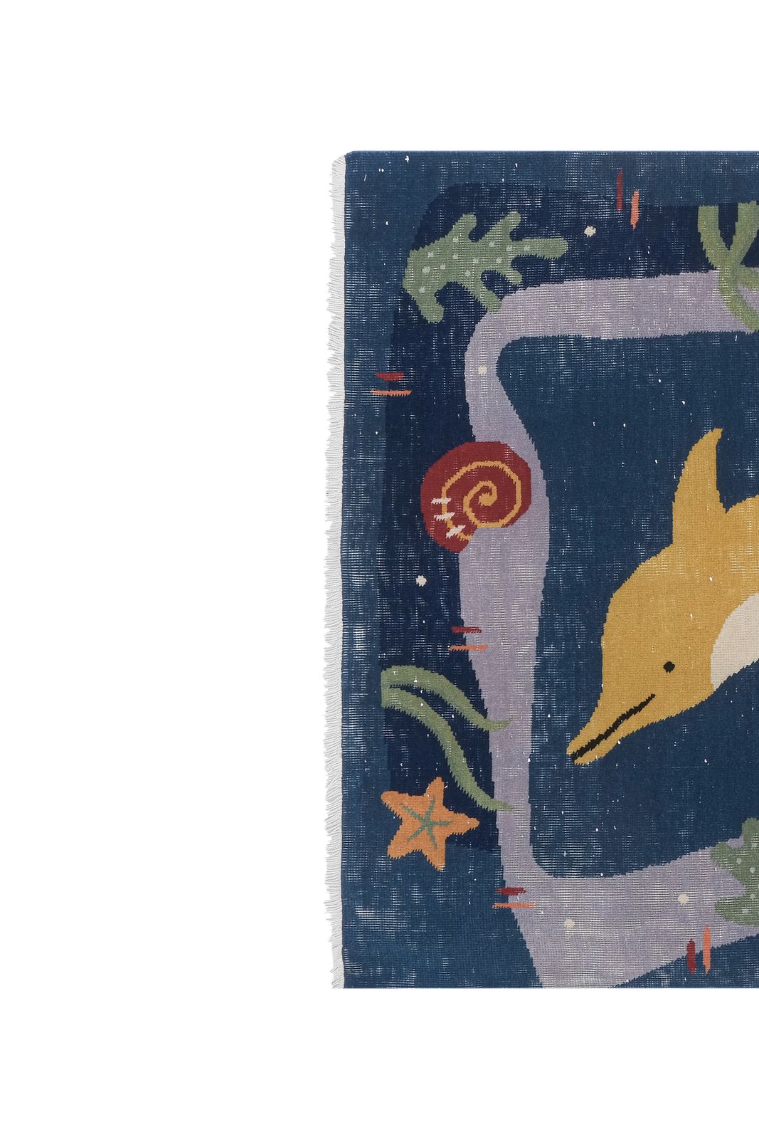 Handknotted Turkish Dolphin Pictorial Rug 3'11'' X 5'10'' photo vintage