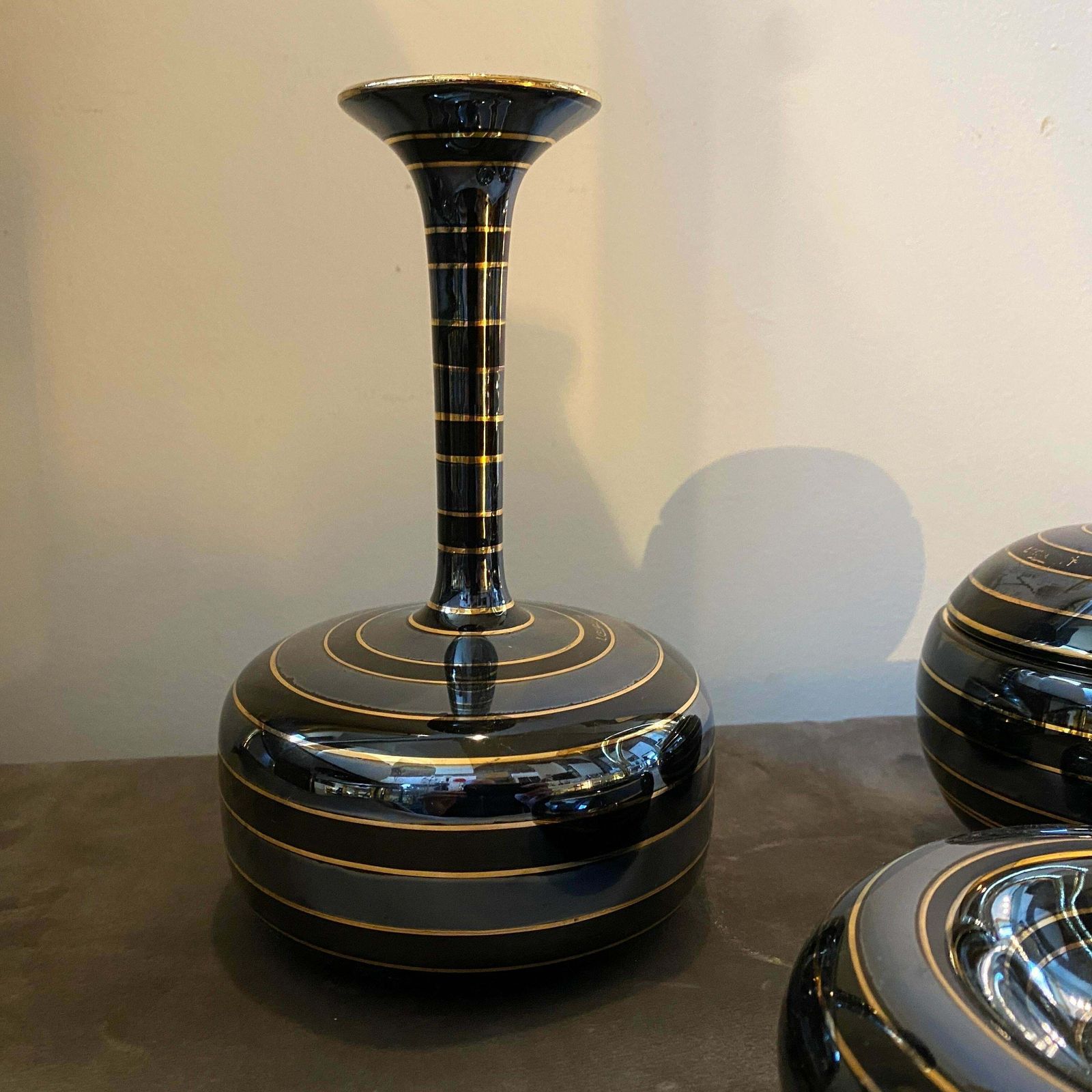 1950s Set Of Three Mid Century Modern Italian Ceramic Desk Accessories photo 547.0