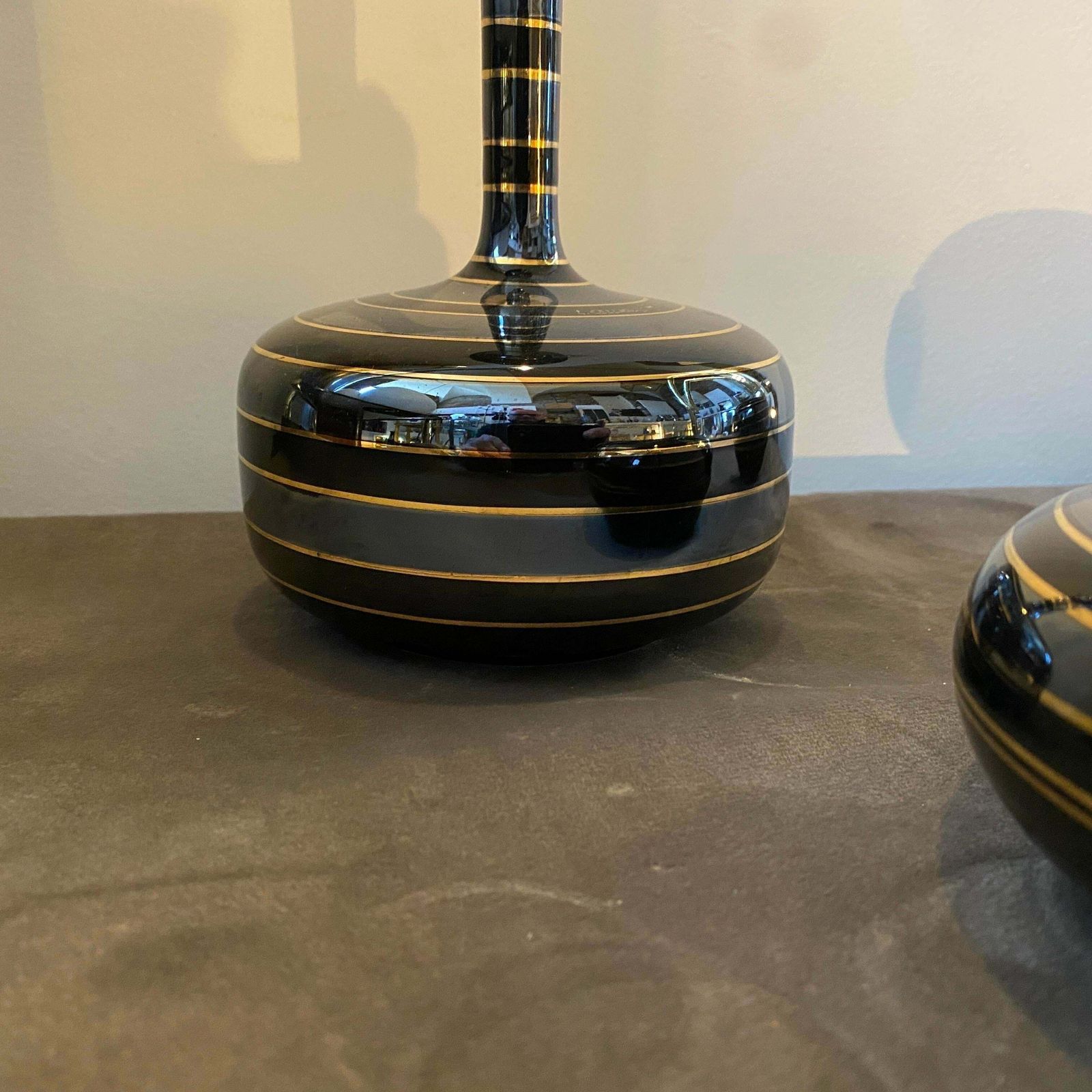 547.0 1950s Set Of Three Mid Century Modern Italian Ceramic Desk Accessories photo