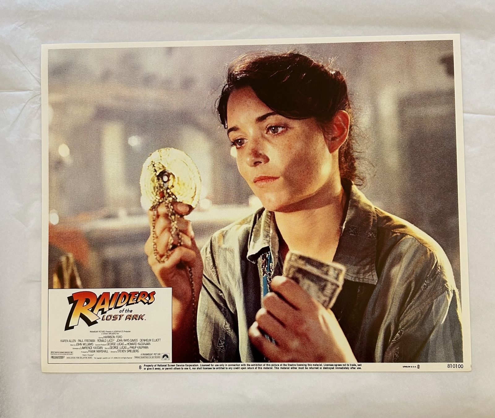 Raiders Of The Lost Ark   Original 1981 Lobby Card #8 photo furniture