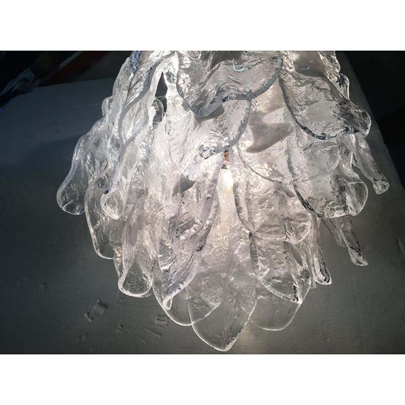 Italian Murano Glass Chrome Metal Frame Sputnik Chandelier photo for sale