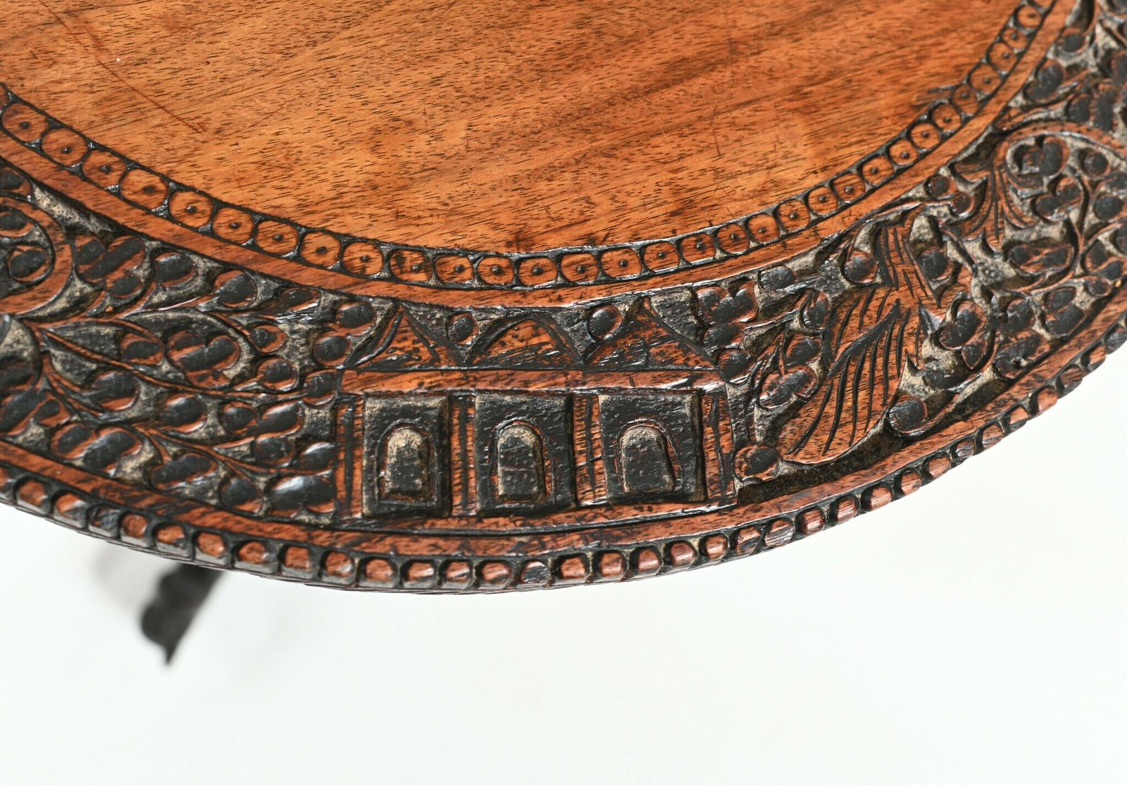 1275.0 Carved Burmese Side Table Myanmar Burma Furniture 1840 photo