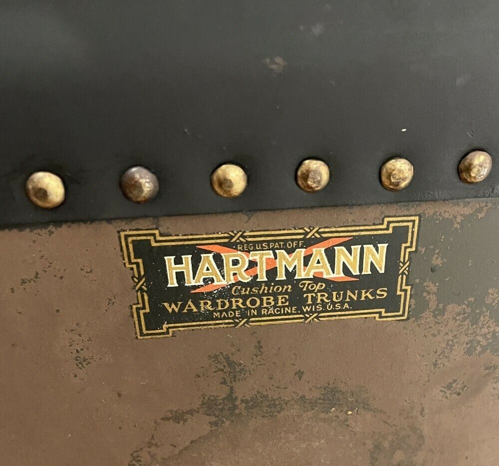 Art Deco Steamer Trunk Or Cabin Wardrobe By Hartman Luggage Co. photo 3300.0