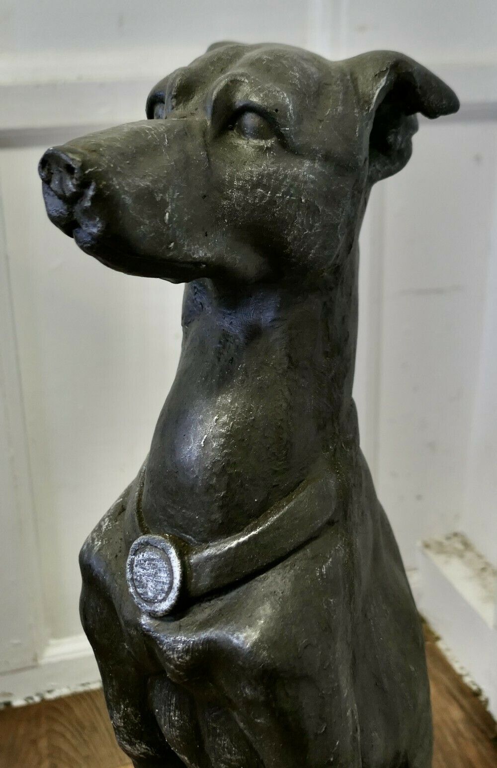 Pair Of Large Sculptured Greyhound Dogs photo 1500.0