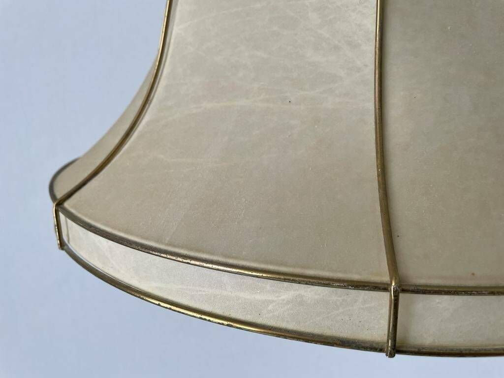 photo for sale Unusual Design Cocoon Pendant Lamp With Gold Metal Shade Frame, 1960s, Germany