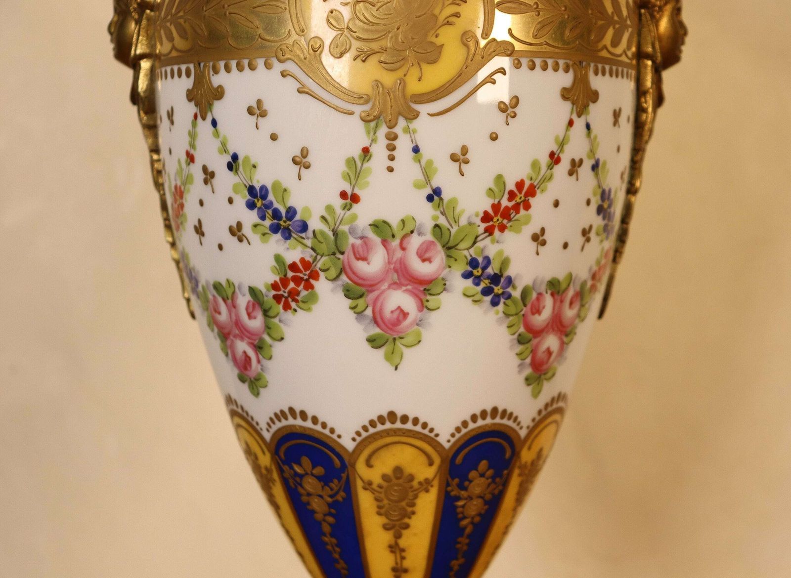 photo for sale Napoleon III French Porcelain Table Lamp Attr. To J.T.P. Paris (St.168)
