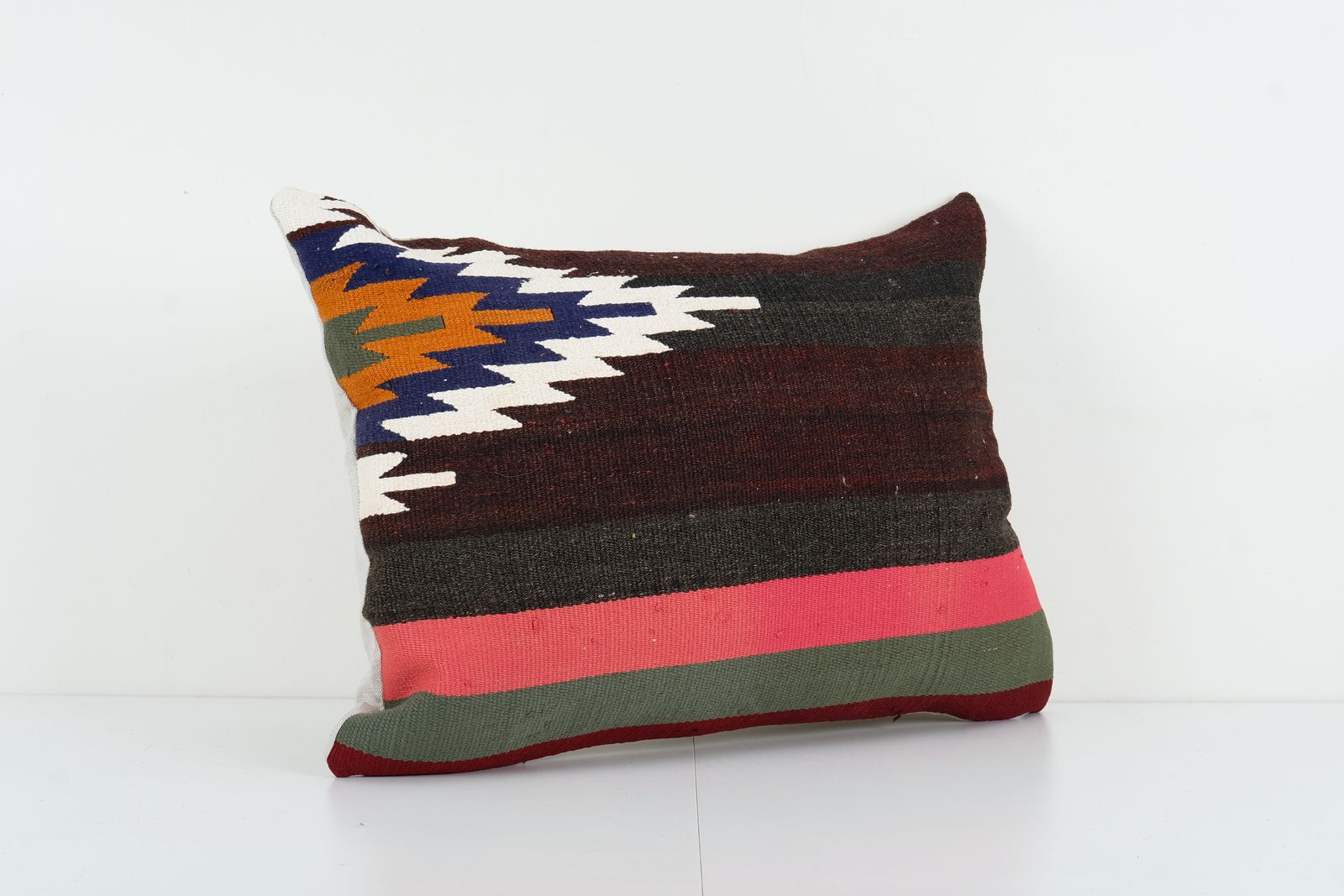 Geometric Kilim Pillow Cases Made From A Boho Anatolian Handwoven Textile   Square Oversize Tribal Ethnic photo Textiles