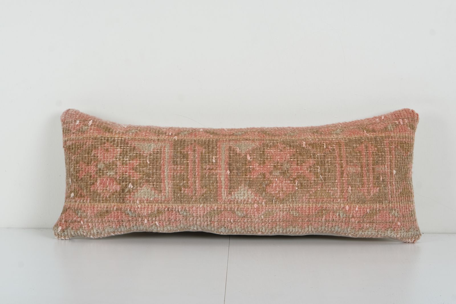 Traditional Turkish Rug Pillow Cover, Ethnic Handmade Lumbar Cover, Carpet Soft Wool Pillow