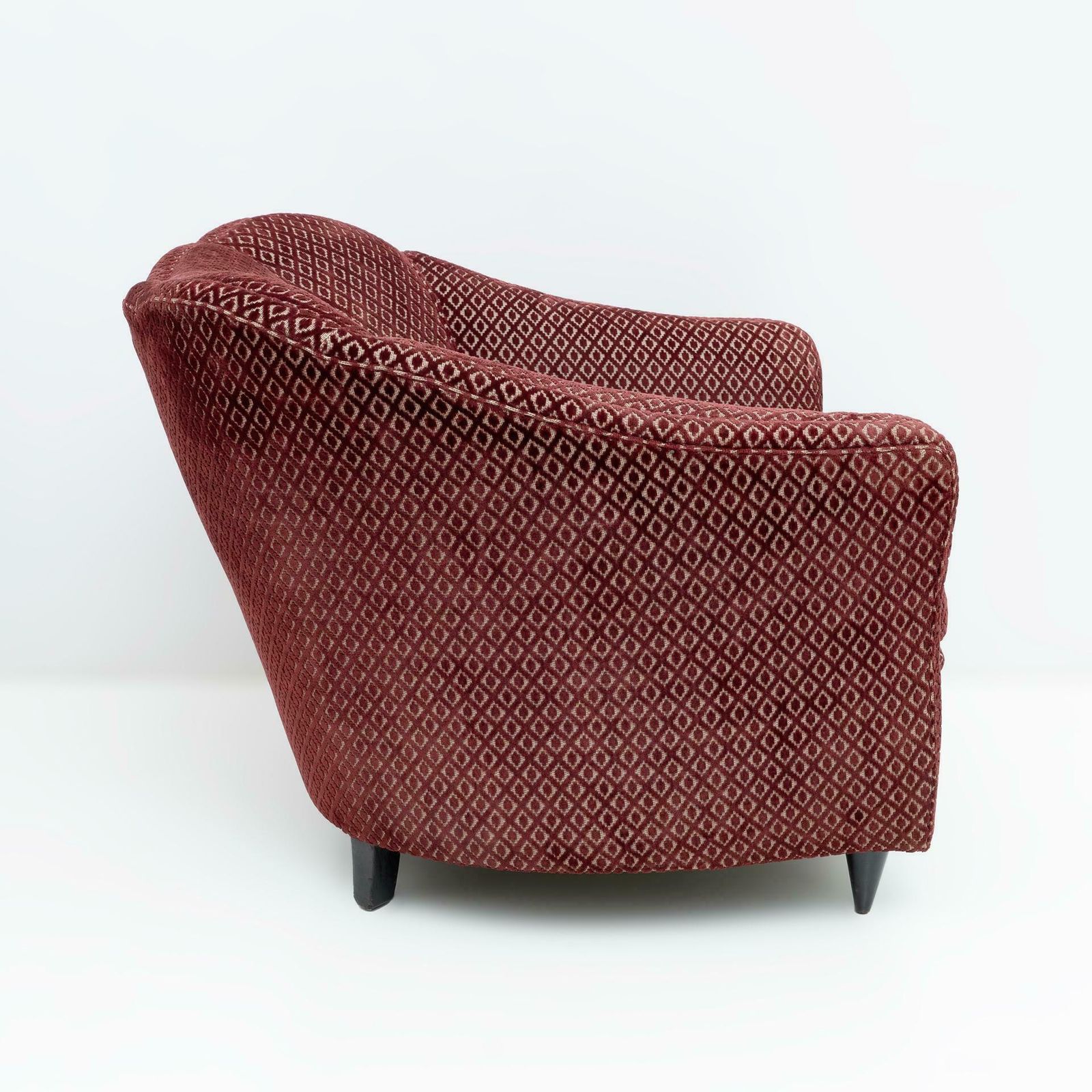 9178.0 Pair Of Gio Ponti Mid Century Modern Velvet Armchairs For Casa E Giardino, 1950s photo