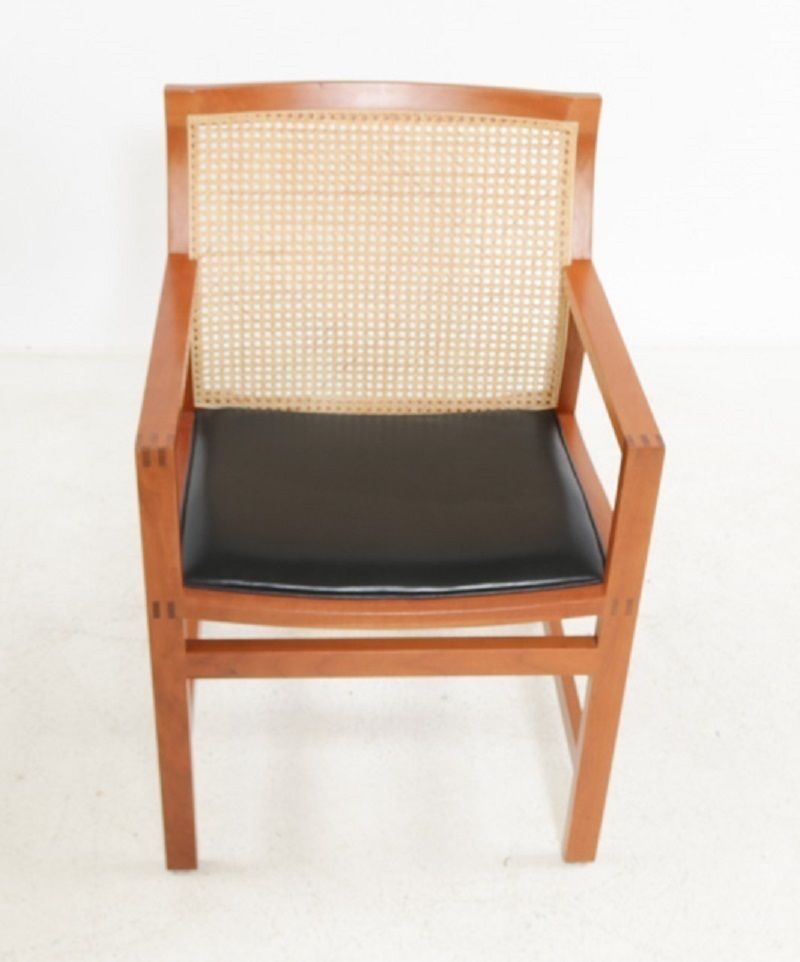 1980s Rud Thygesen And Johnny Sorensen Set Of Five King Series Cherry Armchairs photo for sale