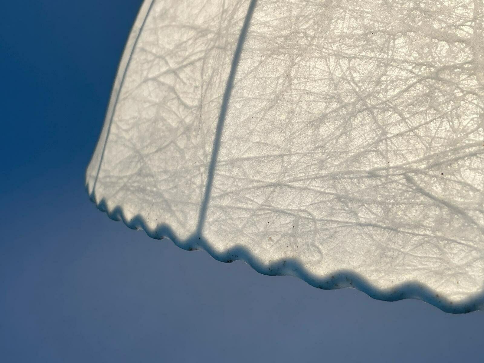 photo for sale Cocoon Pendant Lamp By Goldkant With Grey Metal Top, 1960s, Germany