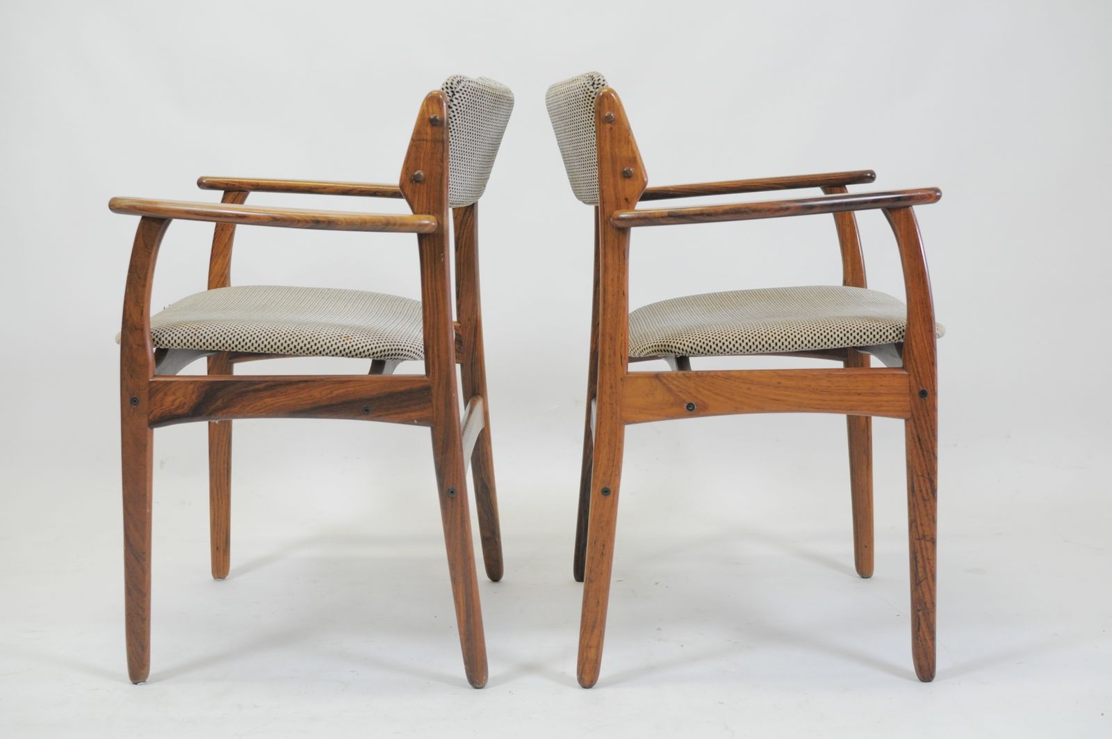 1960s Set Of Four Erik Buch Model 50 Armchairs In Rosewood Reupholstered With Fabric Of Choice photo Furniture