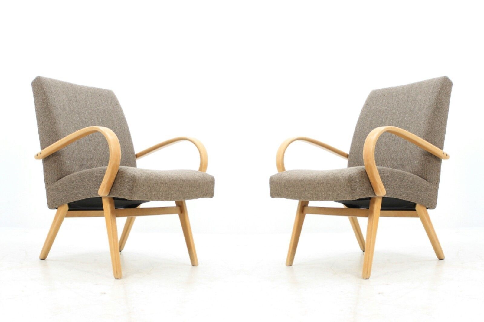 Pair Of Jindřich Halabala Armchairs, 1960s