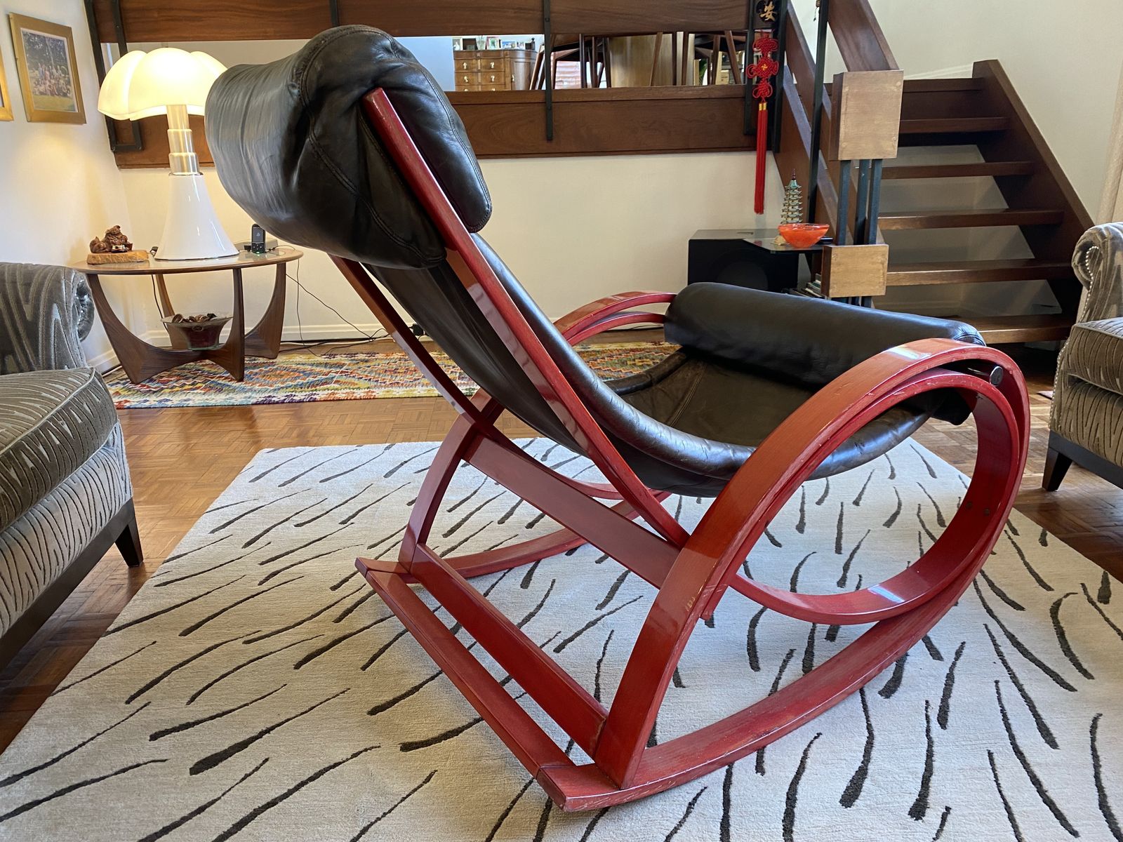 Gae Aulenti Sgarsul Lounge Rocking Chair   Two Available photo vinterior