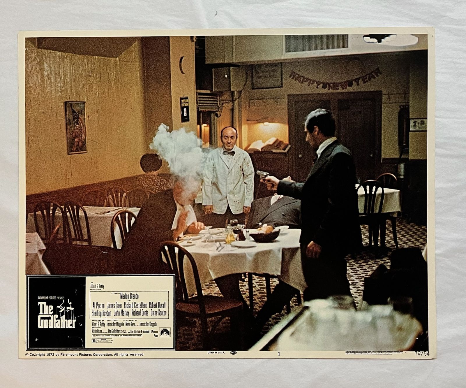 The Godfather   Original 1972 Lobby Card #1 photo furniture