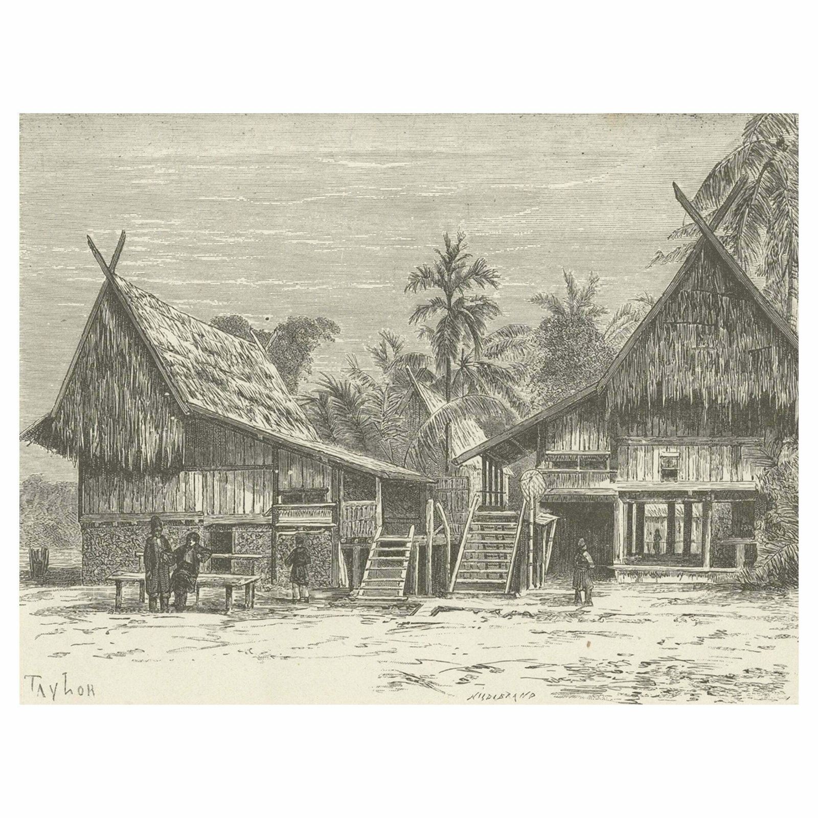 Old Print Of Surulangun Village In North Musi Rawas, South Sumatra, Indonesia