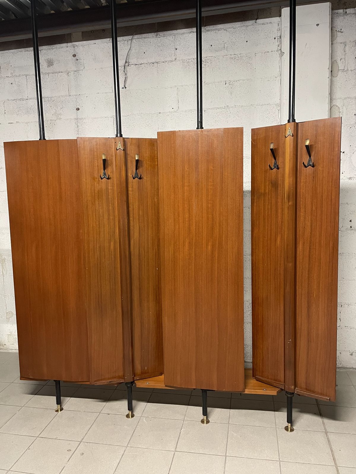 photo for sale Coat Racks With Revolving Teak Doors, 60s