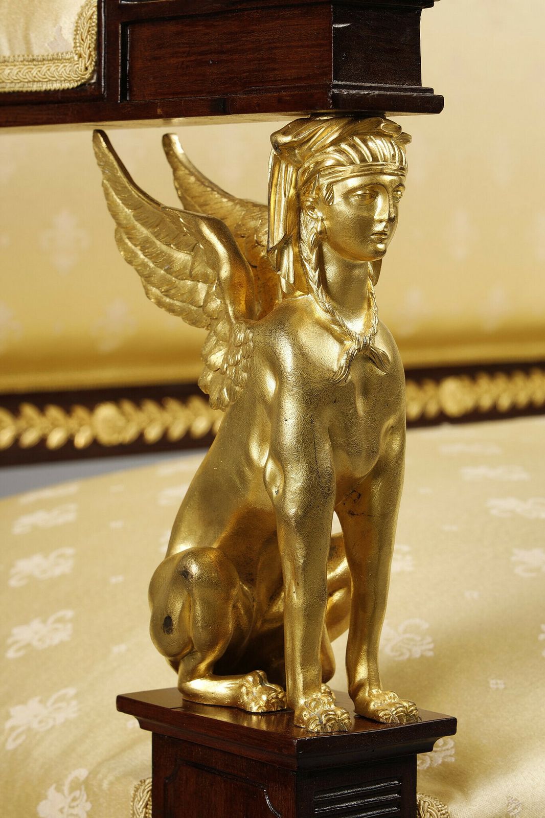 photo for sale A Majestic Empire Style Salon In Mahogany And Gilded Bronzes