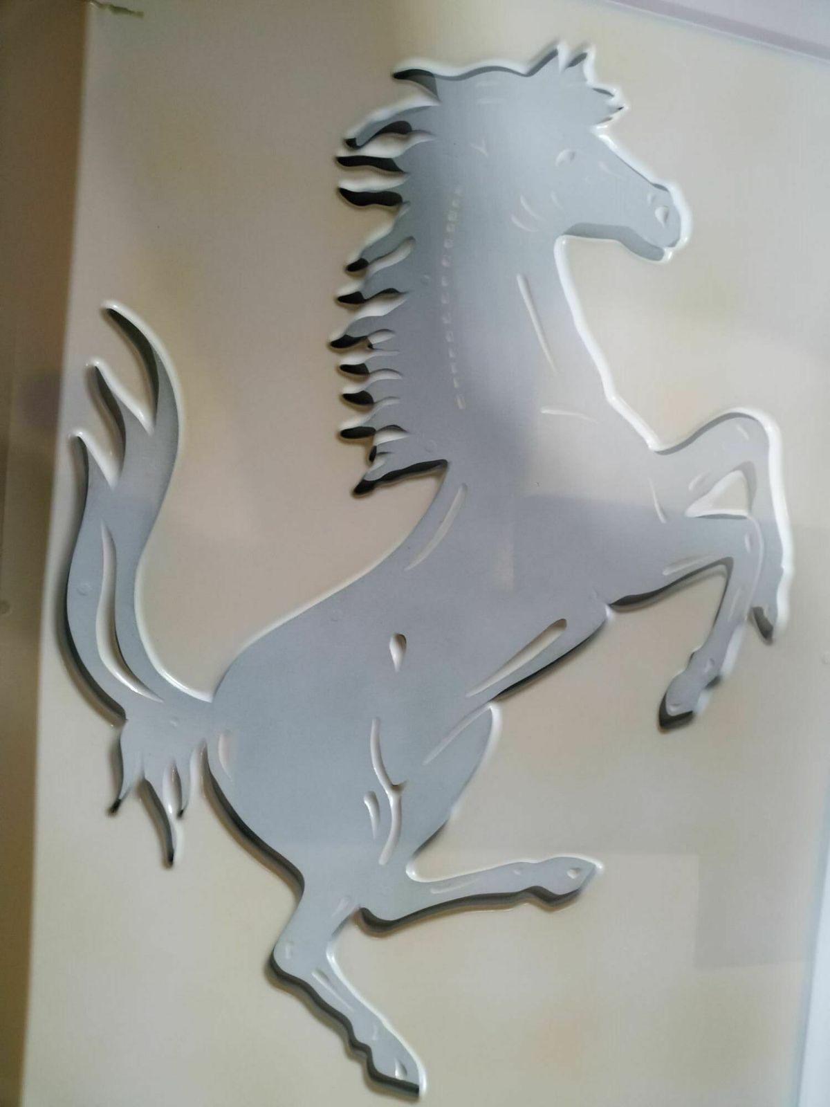8000.0 Ferrari Neon Sign In Acrylic Glass And Steel, 1978 photo