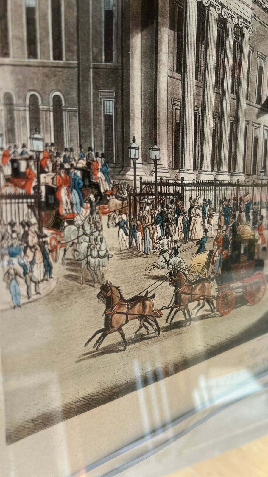 Antique Engraving With Aquatint   1830 The Royal Mail's Departure From The General Post Office, London   Richard Reeve After James Pollard photo vinterior