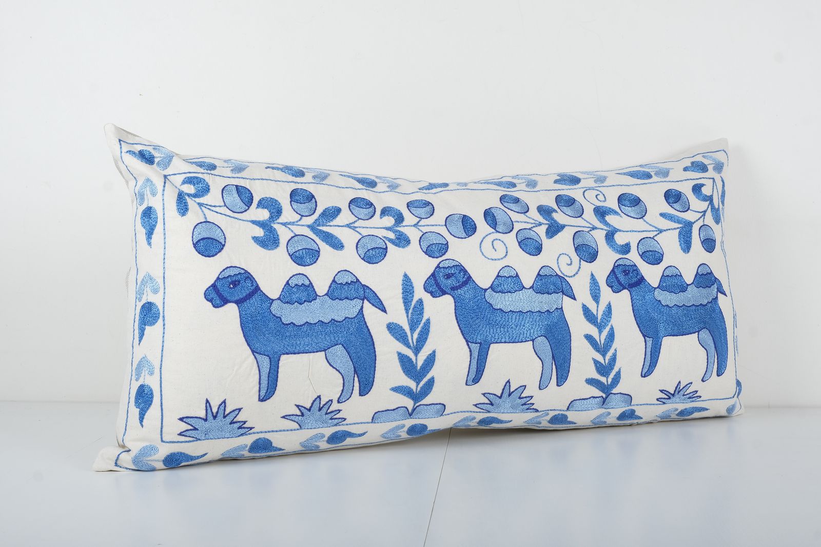 Tashkent Suzani Animal Bedding Pillow Case Made From Suzani, Blue Camel Tashkent Hippie Bedding Cushion Cover photo furniture