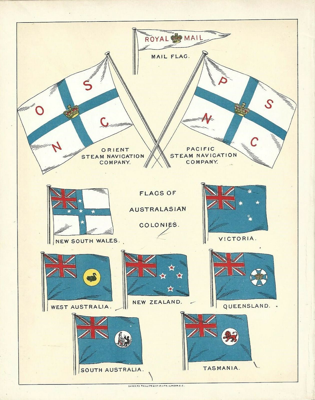 A Set Of Five Flags National Colours For Merchant Marine And More photo for sale