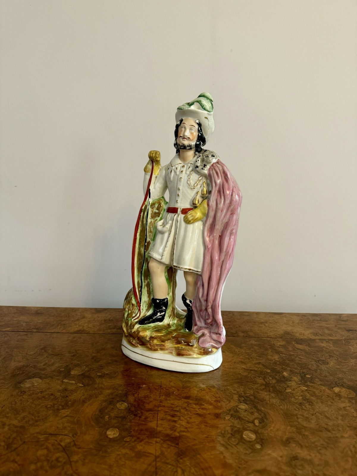 Large Antique Robin Hood Staffordshire Figure photo furniture