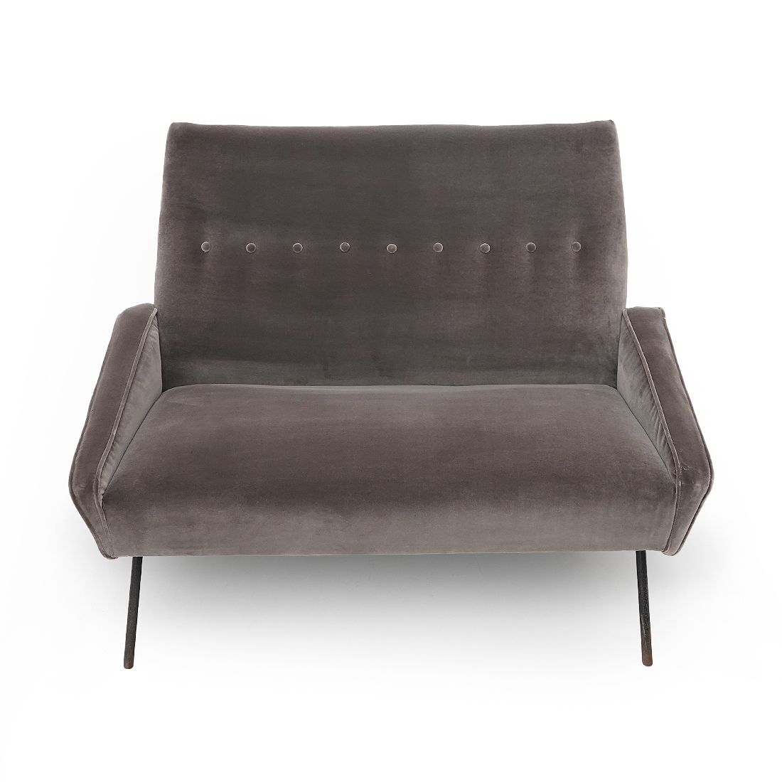 2 Seater Velvet Sofa By Felice Rossi, 1950s photo vintage